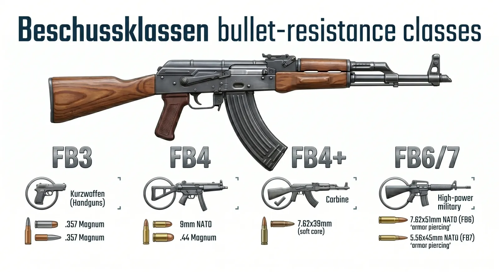 Beschussklassen FB3 bis FB6/7